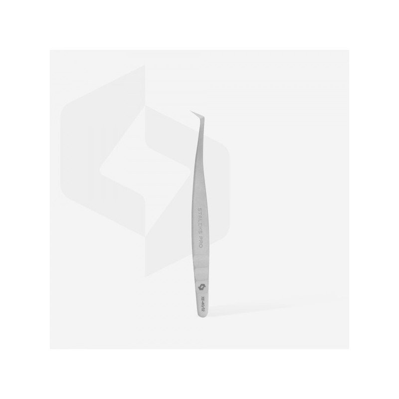 Pince Professionnelle Pour Extension De Cils EXPERT 40 TYPE 12 (Angle Droit, 65') -STALEKS PRO