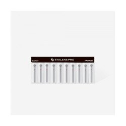Diamond Nail Drill Bit, "Ball", Red, Head Diameter 5 Mm -STALEKS PRO