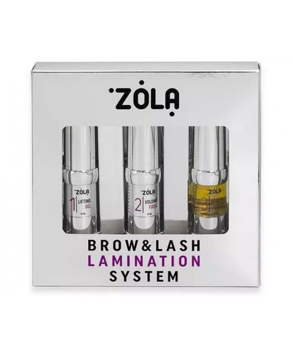 Kit de plastification ZOLA Système de plastification sourcils et cils, 3 x 10 ml