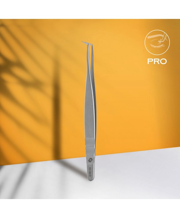 Pince Professionnelle Pour Extension De Cils EXPERT 40 TYPE 2 (En L, 70') -STALEKS PRO