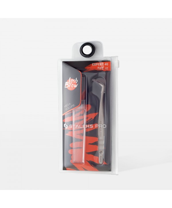 Pince Professionnelle Pour Extension De Cils EXPERT 40 TYPE 12 (Angle Droit, 65') -STALEKS PRO